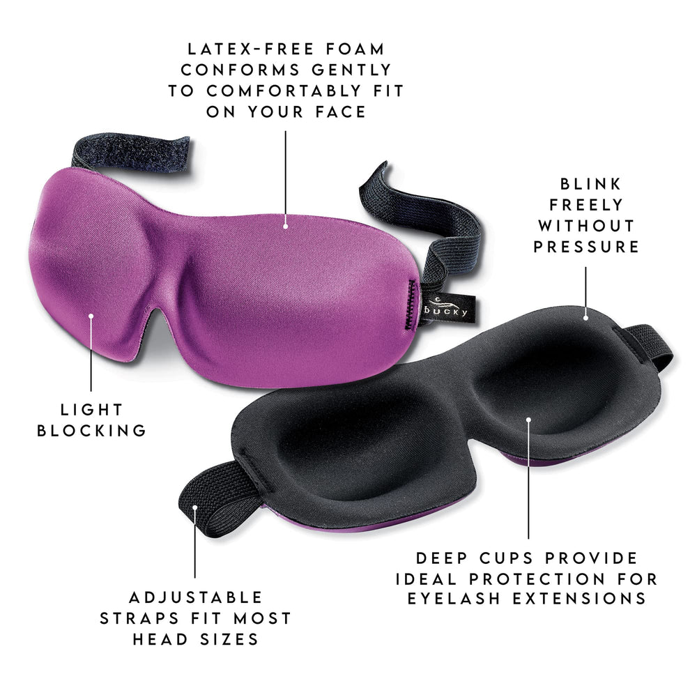 Bucky latex-free molded foam eye mask avoids eye pressure