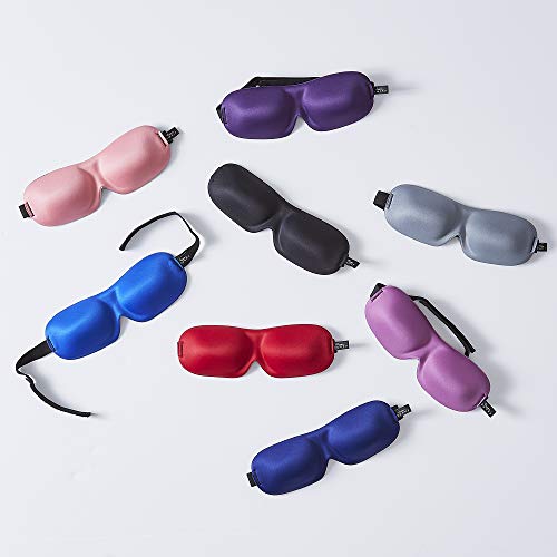 Bucky navy eye mask for sleep and travel, supports comfortable blinking