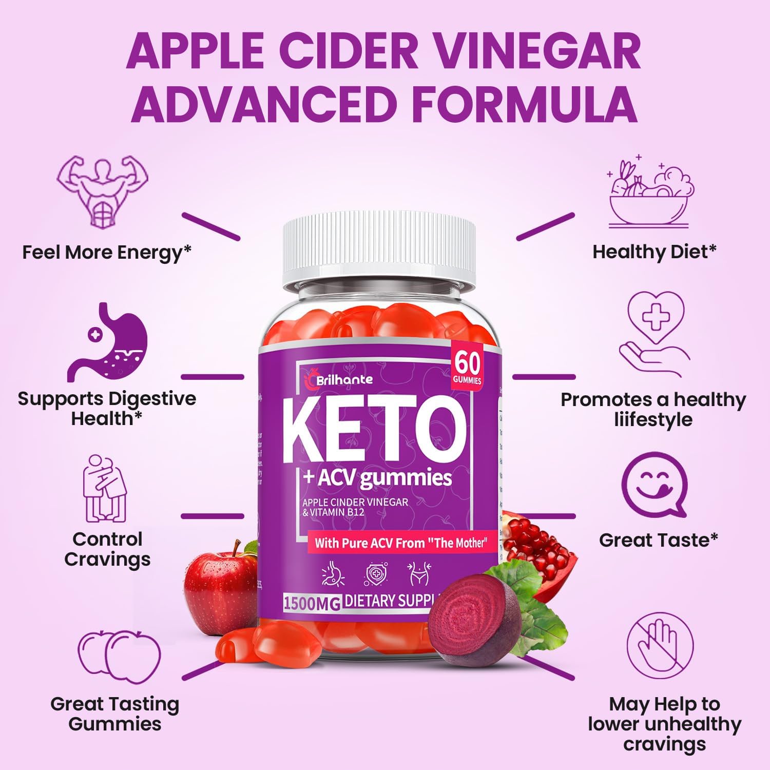 bucolicoBuy keto ACV gummies with beet and pomegranate for antioxidant support.