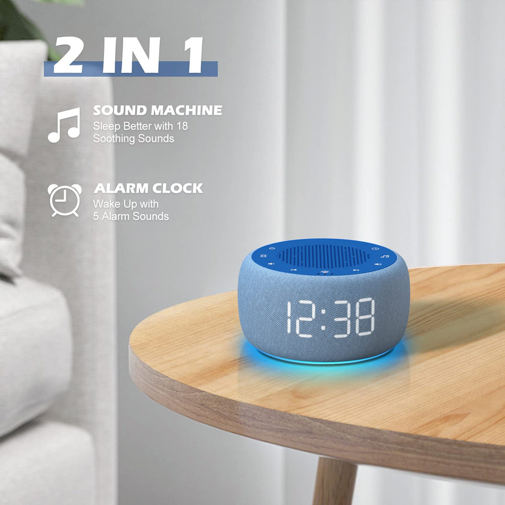 BUFFBEE brightness control slider shown for easy, low-light clock visibility.