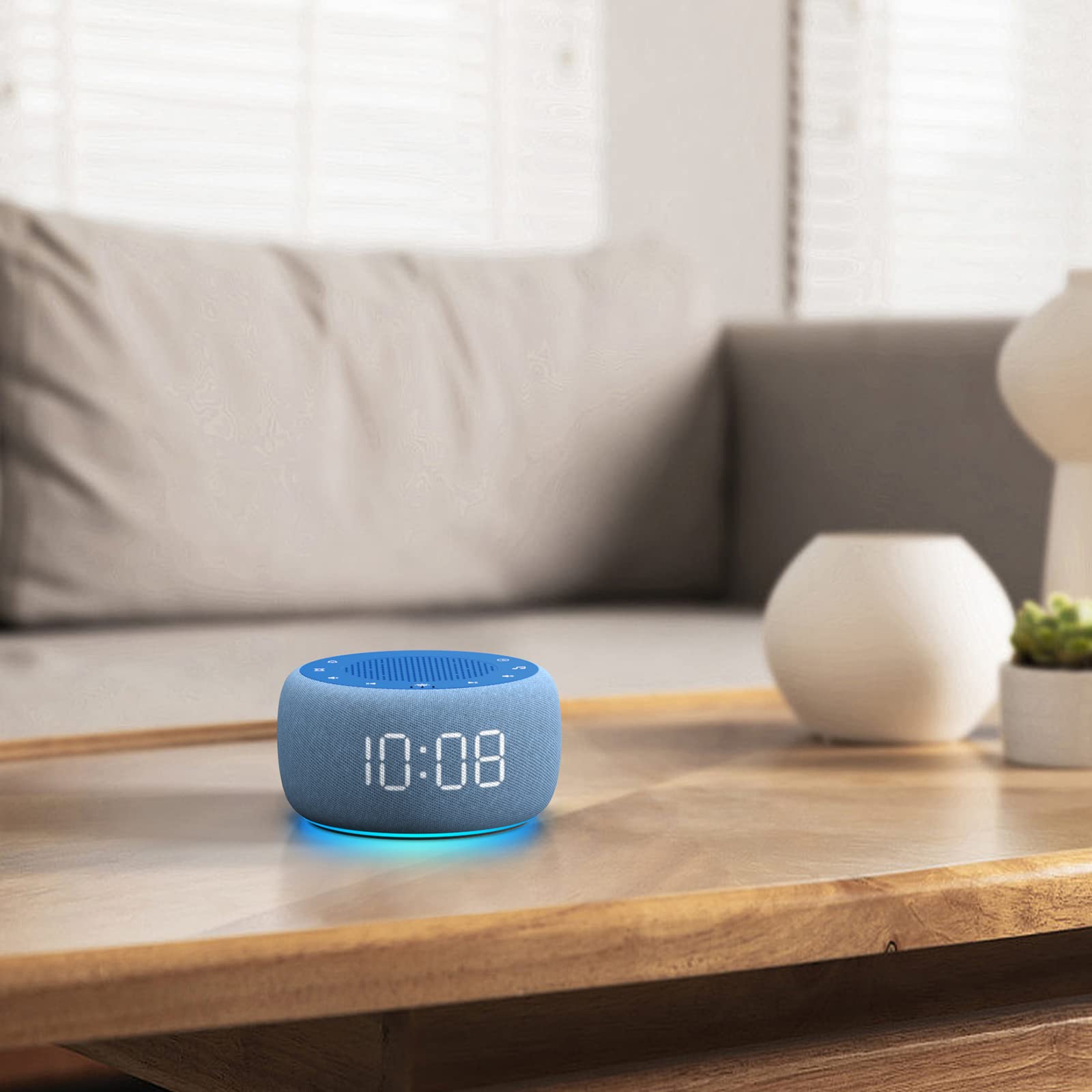 BUFFBEE compact 2-in-1 design suitable for bedside use and travel.