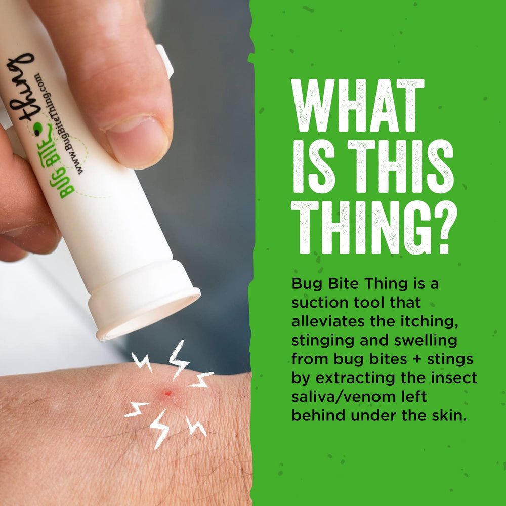 BUG BITE THING used on mosquito bite to demonstrate suction relief