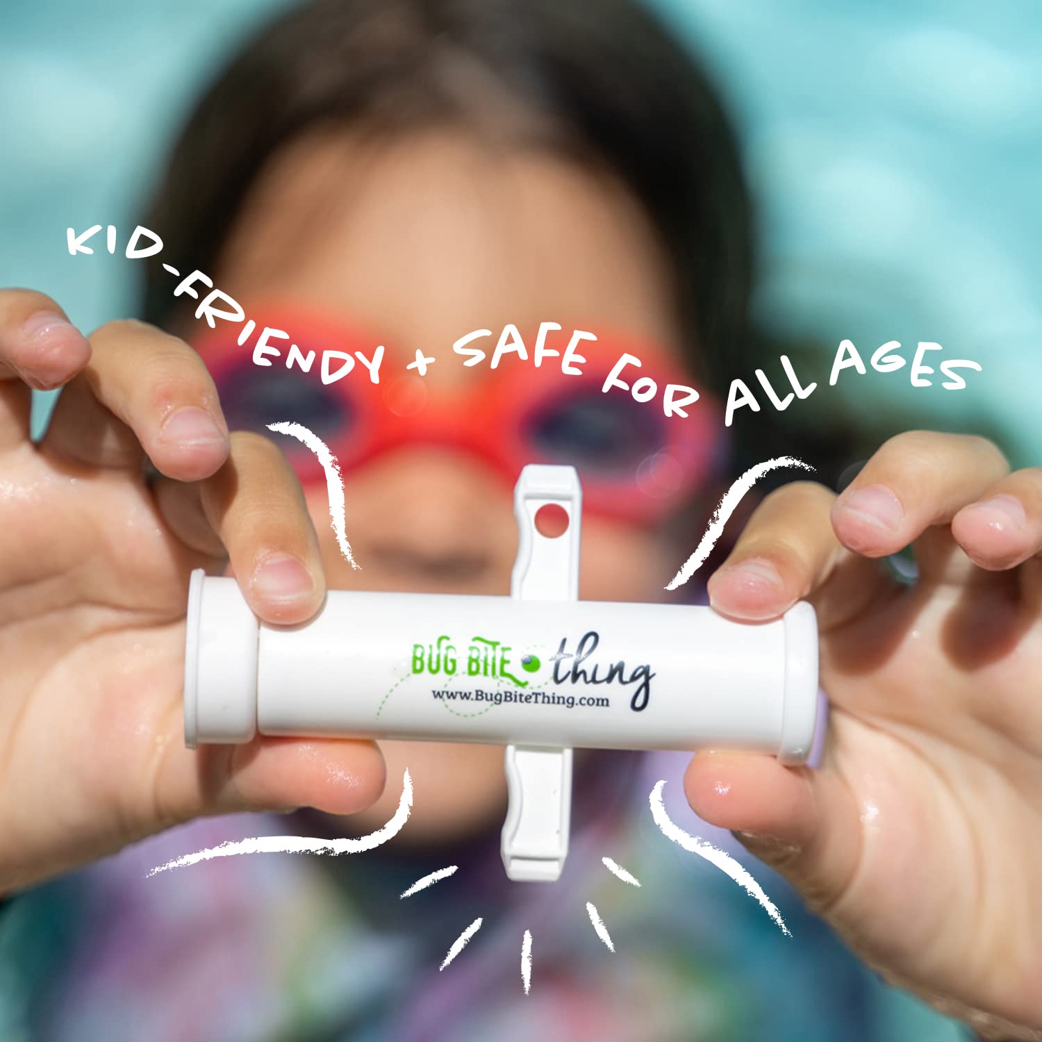 BUG BITE THING two-pack keeps handy for quick sting relief.