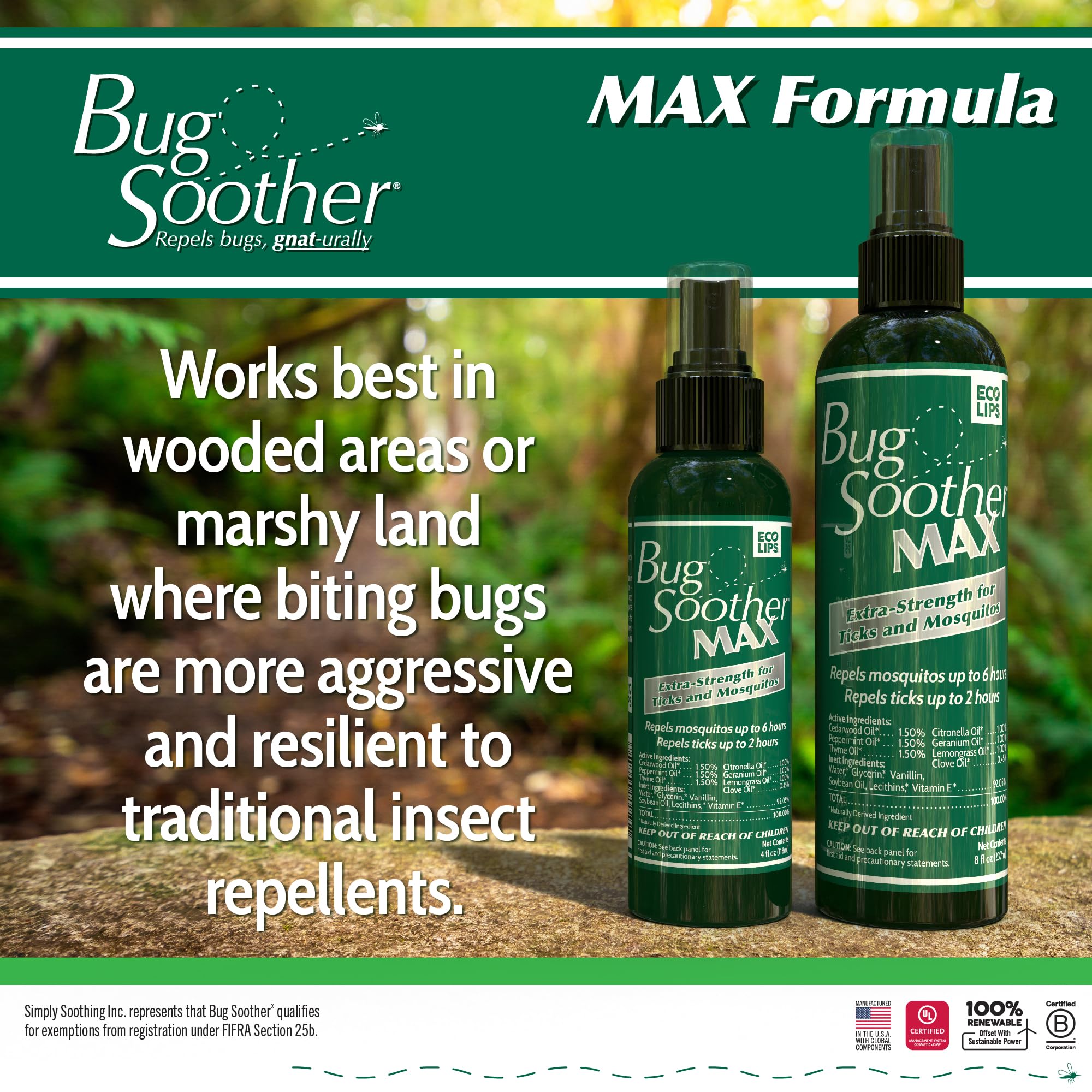 Bug Soother MAX in backyard for family-friendly pest relief.