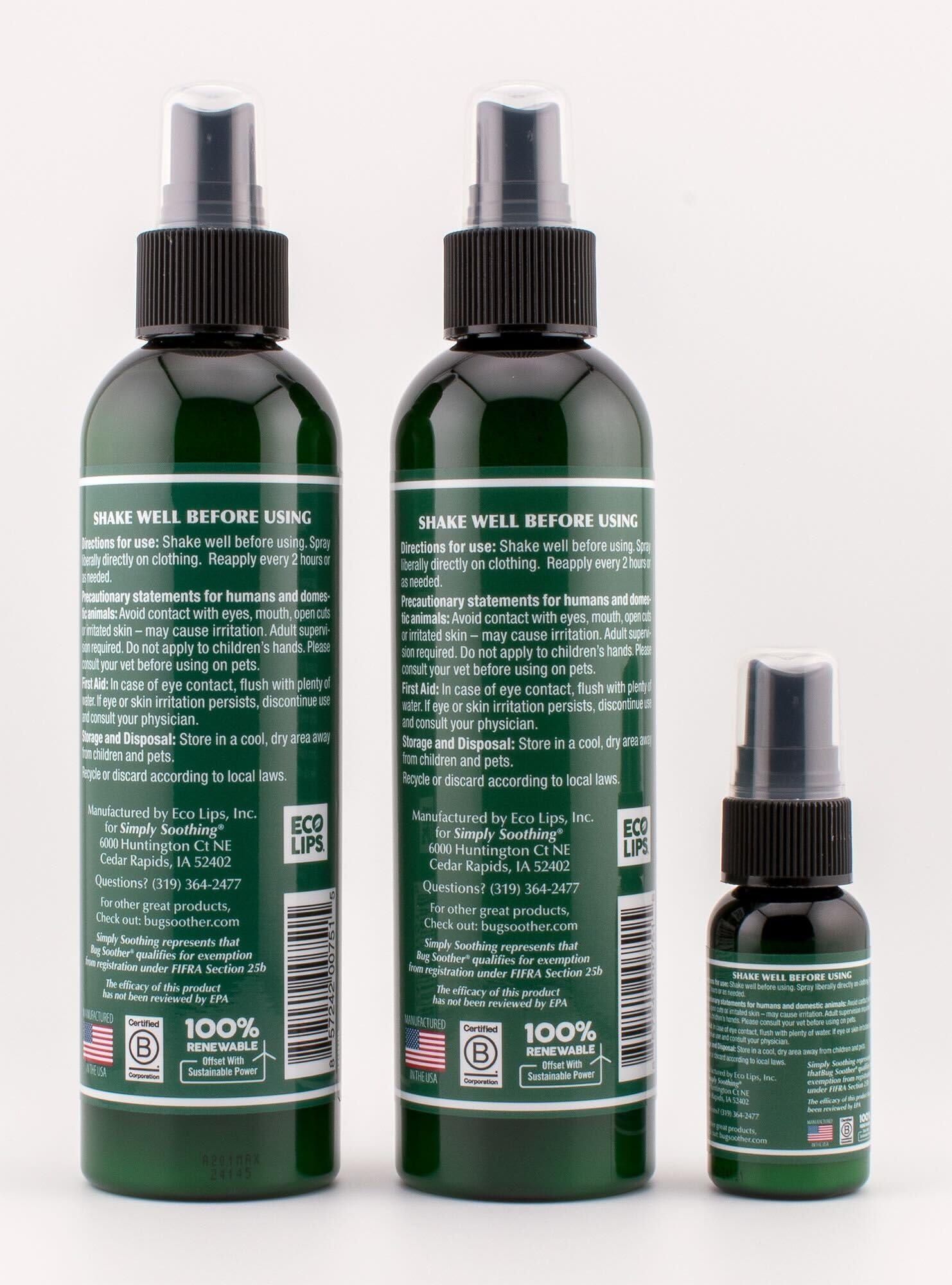 Bug Soother MAX USA-made bottle from Eco Lips.