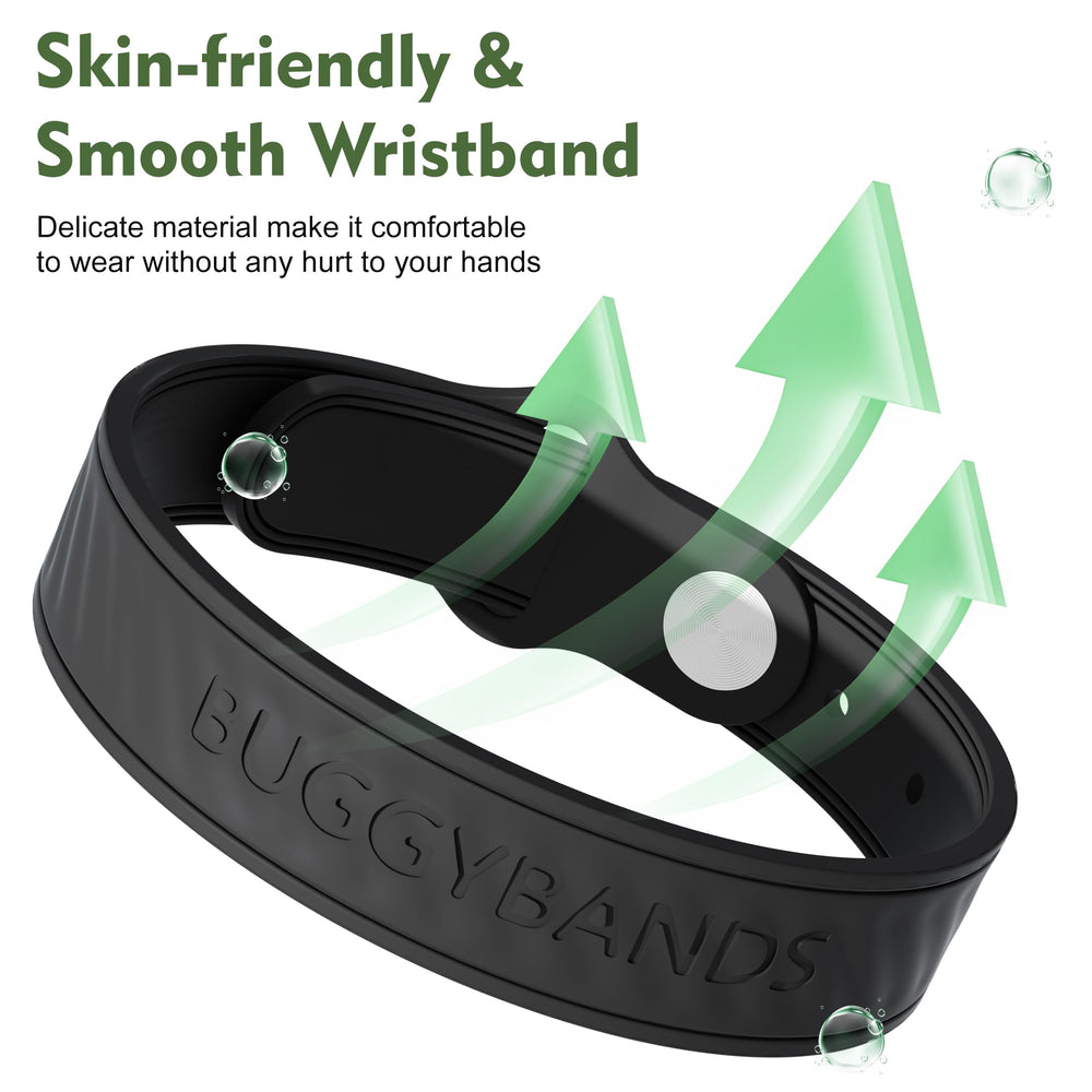 BuggyBands mosquito repellent bracelet green; DEET-free protection with natural oils.