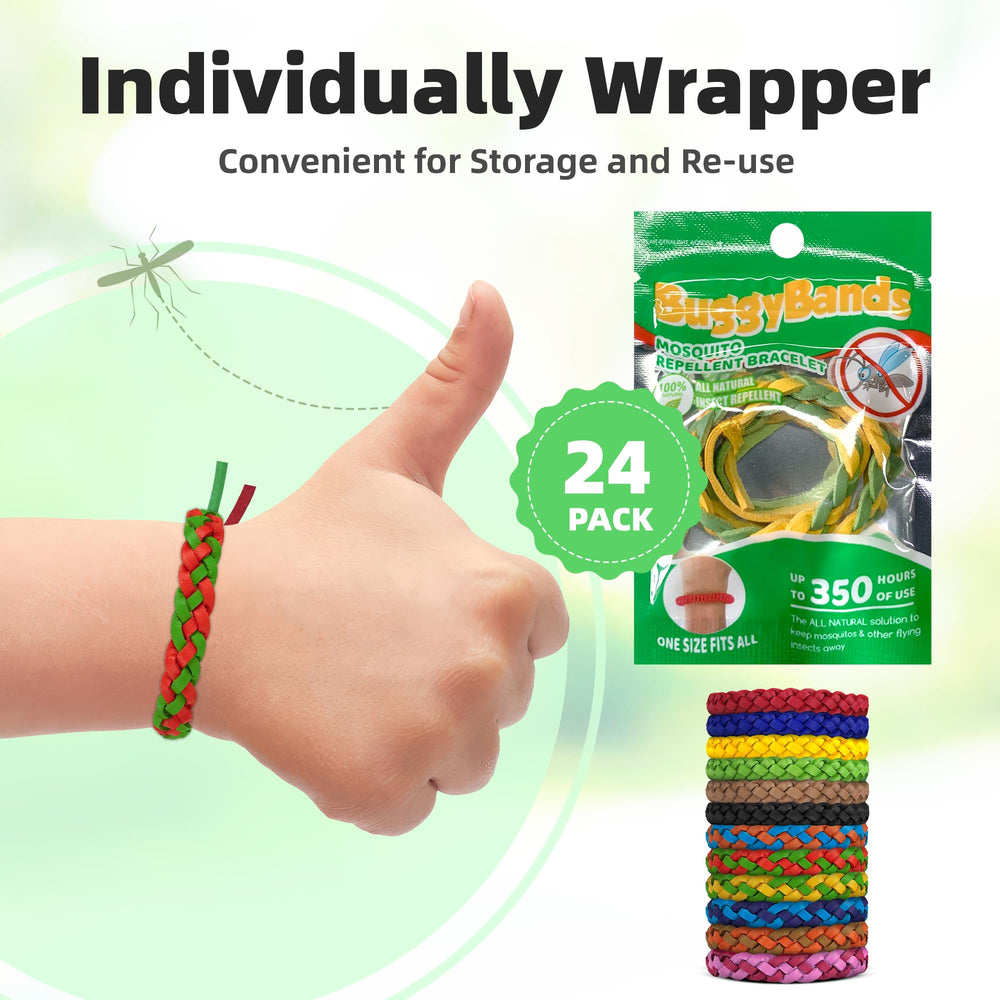 BuggyBands natural oil-infused bracelet uses essential oils to deter insects