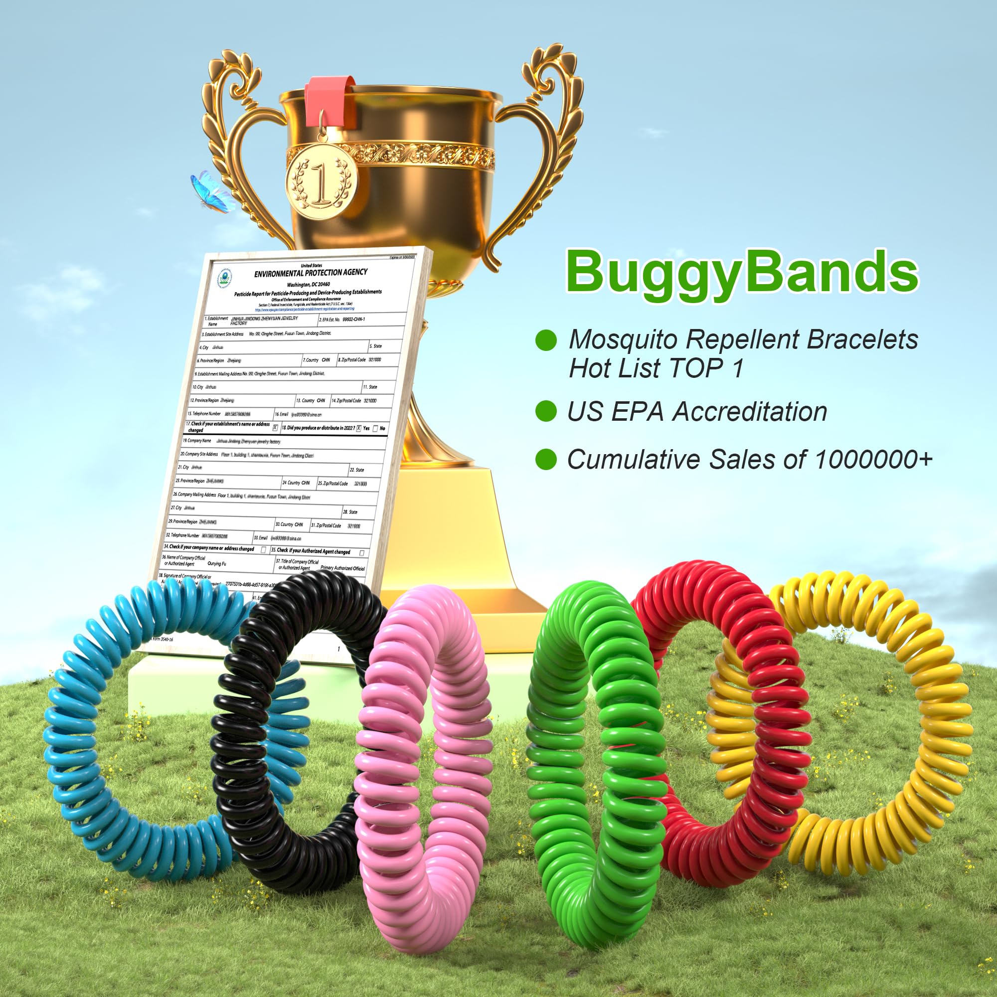 BuggyBands soft EVA material comfortable on wrist or ankle