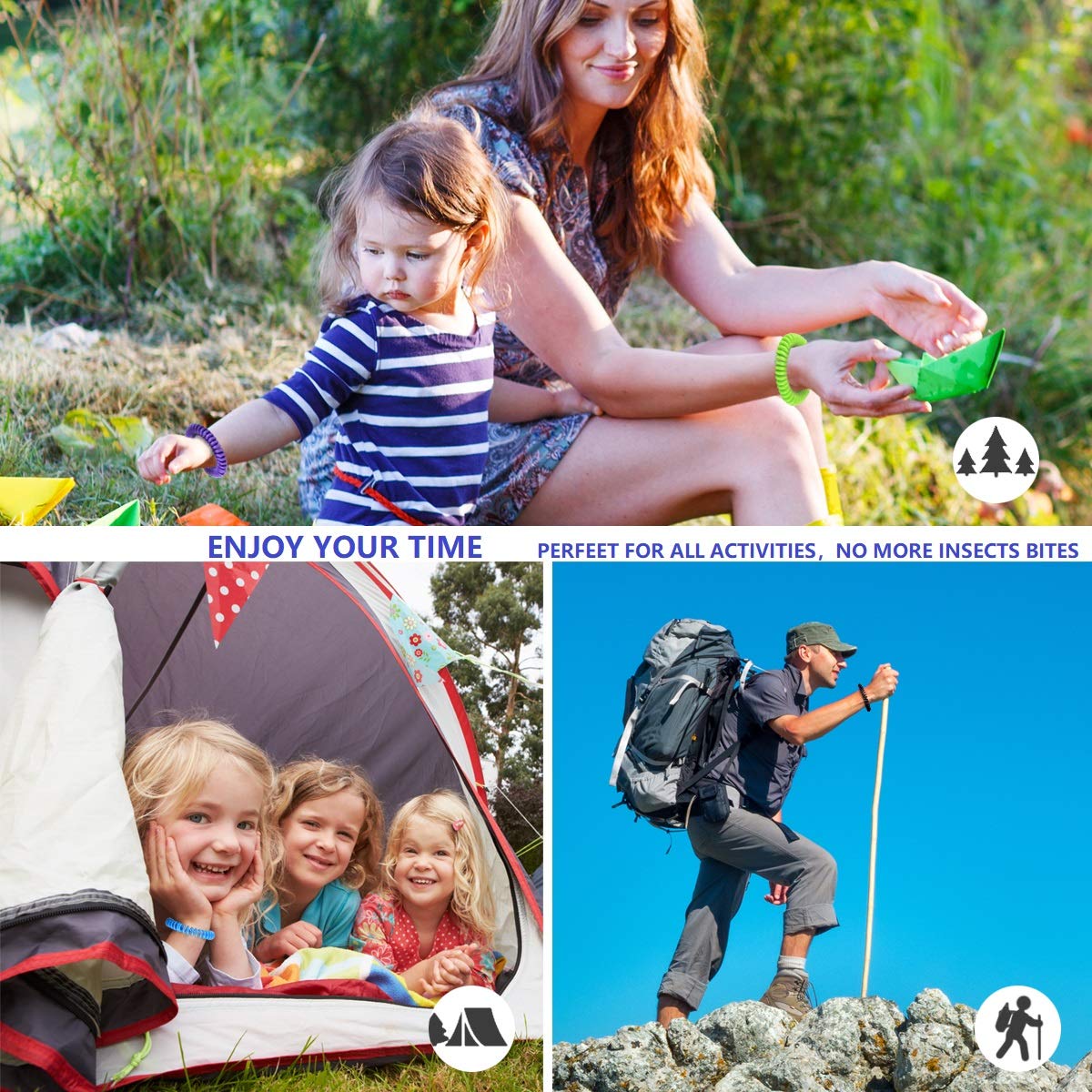BuggyBands wearable on wrists, ankles, or hair for spray-free protection