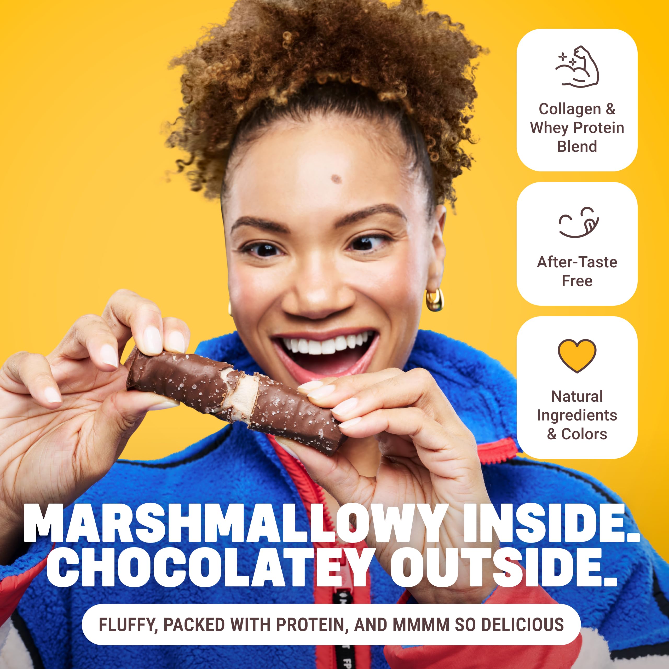 Built Bar Puff Salted Caramel nutrition label emphasizes protein.