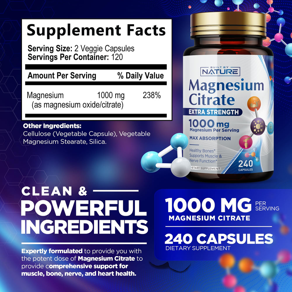 Built By Nature absorption-optimized formula graphic suggests high bioavailability.
