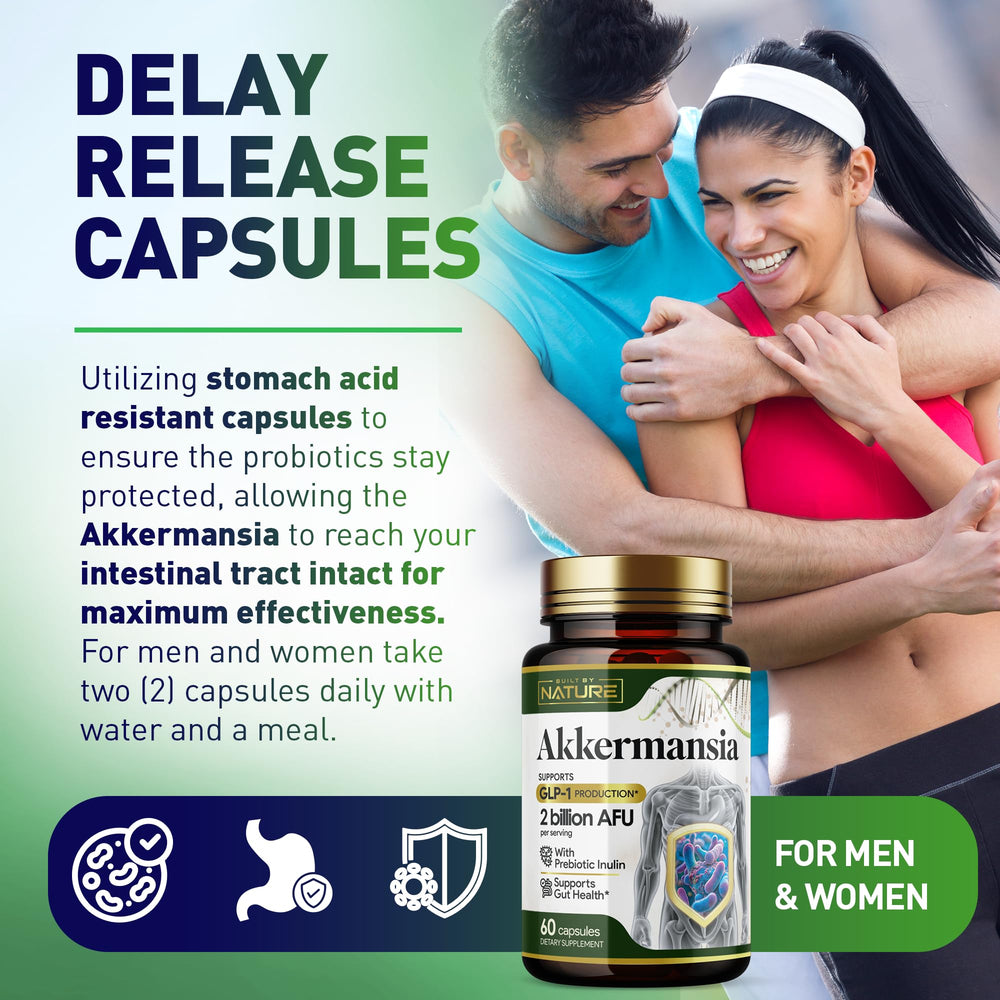 Gut health scene featuring Built by Nature Akkermansia in a daily routine.