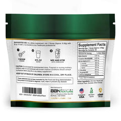 Built by Nature Pre Workout Blue Razz scoop for quick mixing with fast-acting focus.