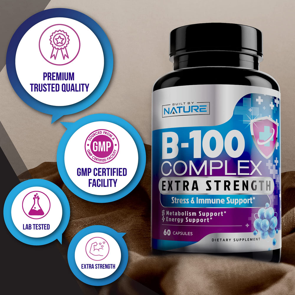 Daily routine concept with Built By Nature Super B Complex for steady energy.