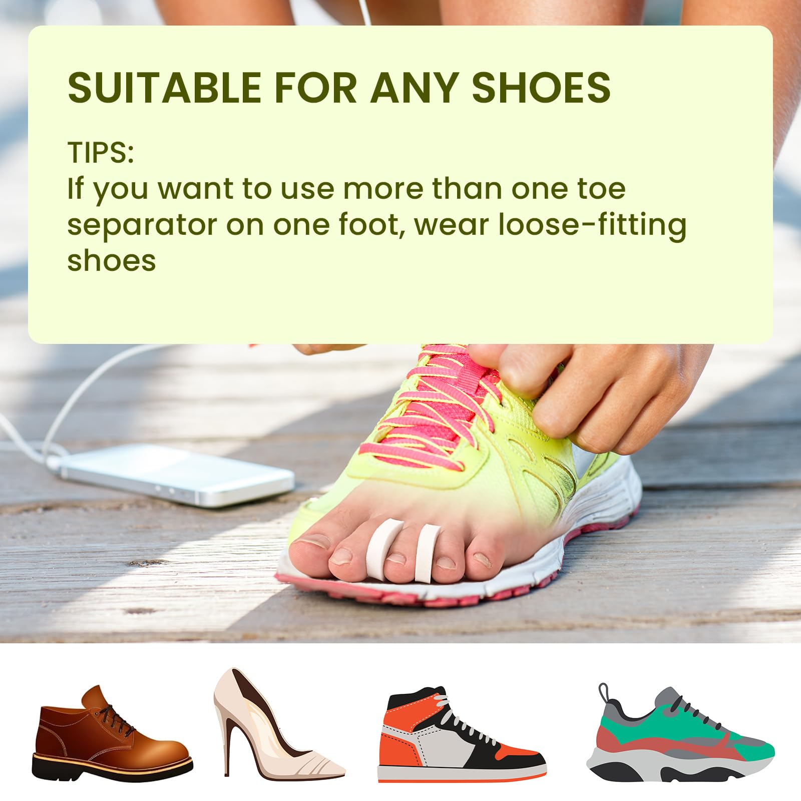 Bukihome spacers support comfort during daily activities and workouts.