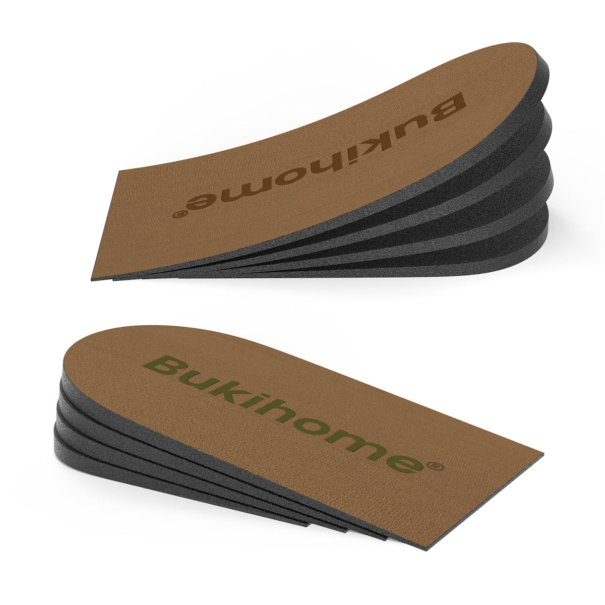 Bukihome adjustable heel lift inserts with four layers for customizable height and comfort