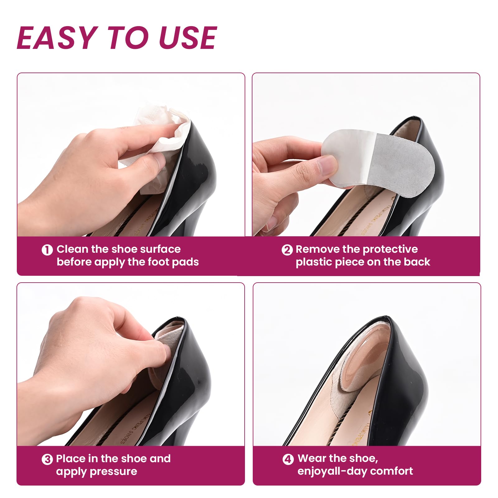 Bukihome heel pad compatibility all shoes supports various footwear styles