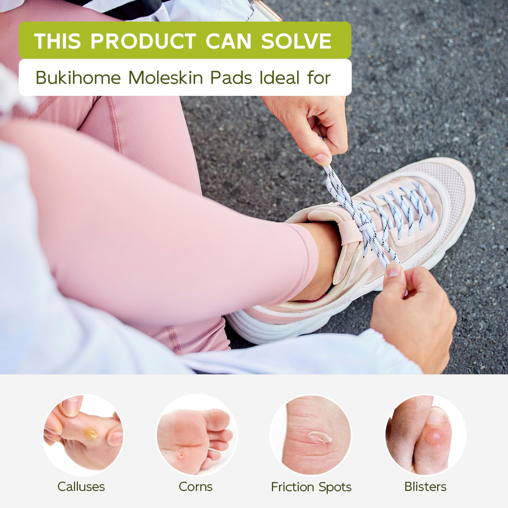Beige Bukihome pads fit inside various shoes for all-day comfort