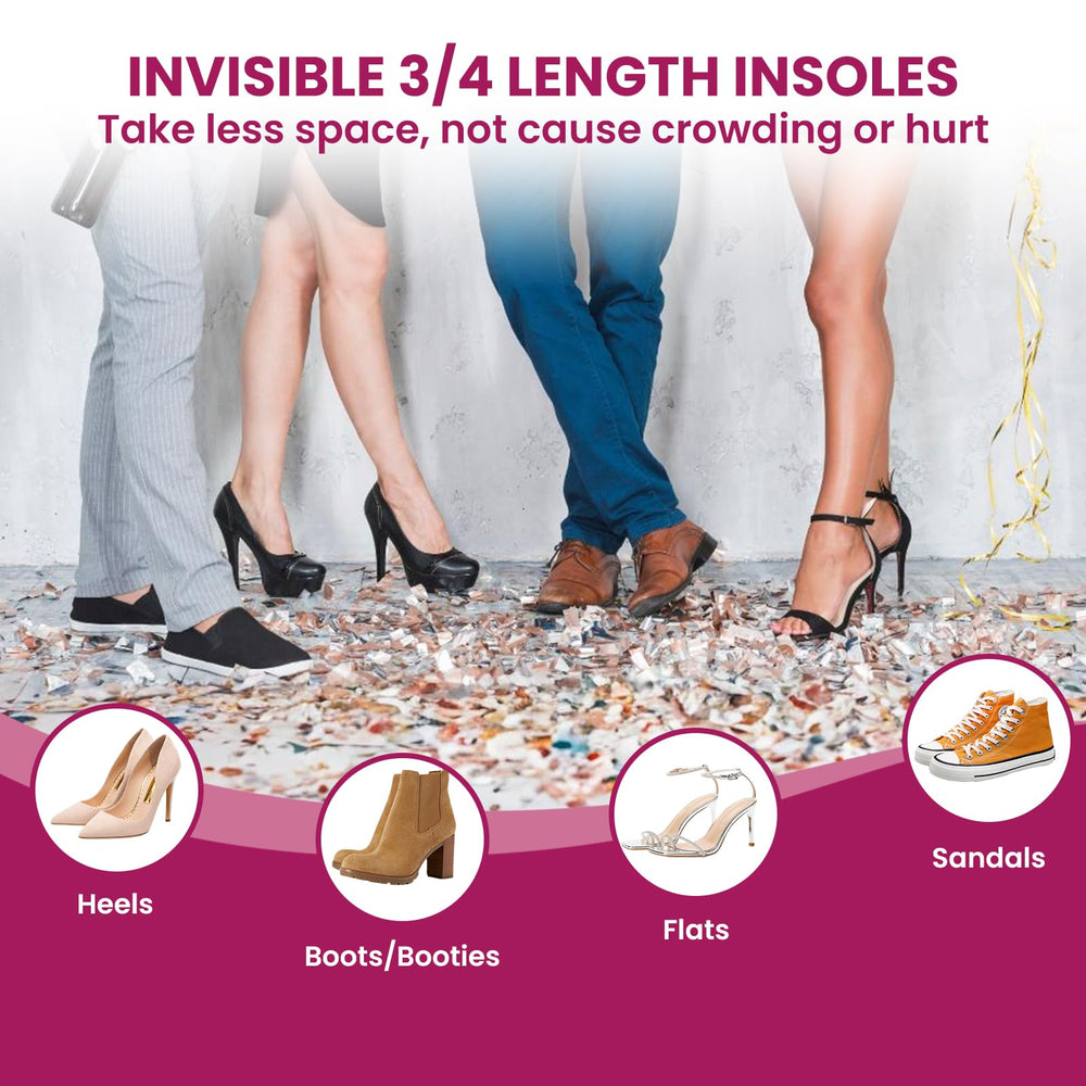 Open-toe sandals and heels stay comfortable without slipping