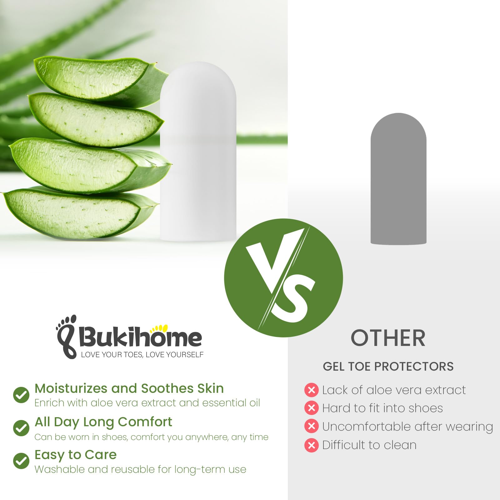 Bukihome protectores de dedo sin látex, silicona duradera para uso prolongado.