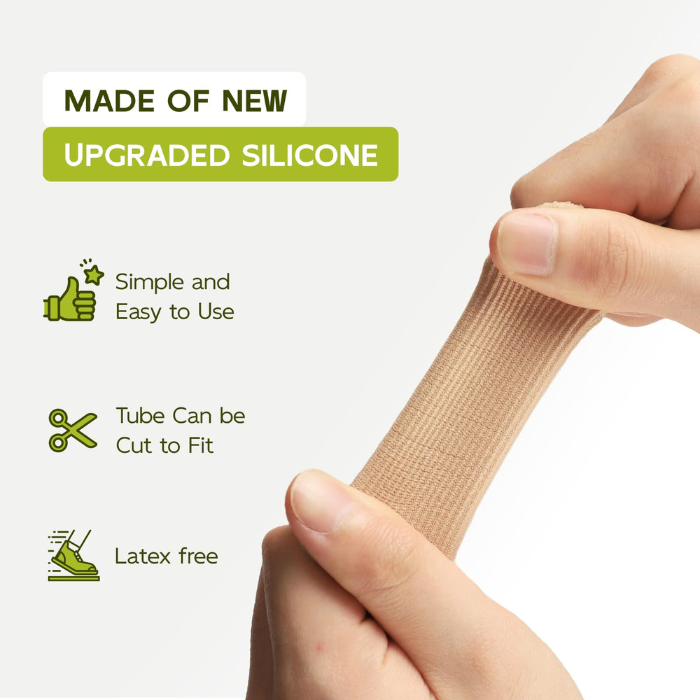 Bukihome toe protector fabric sleeve closeup showing breathable surface