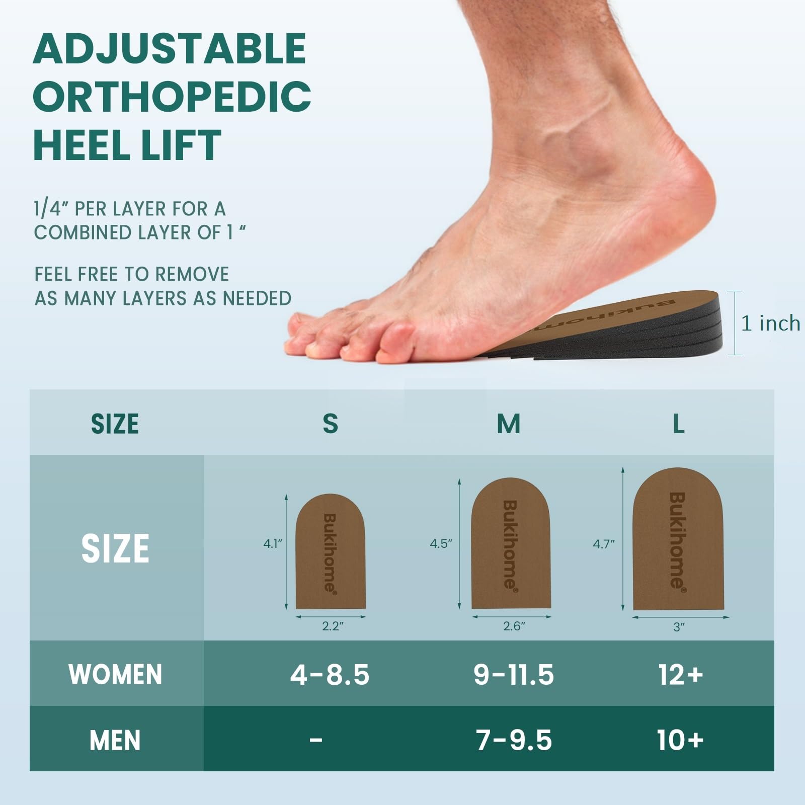 Bukihome trim-to-fit design allows precise shoe customization