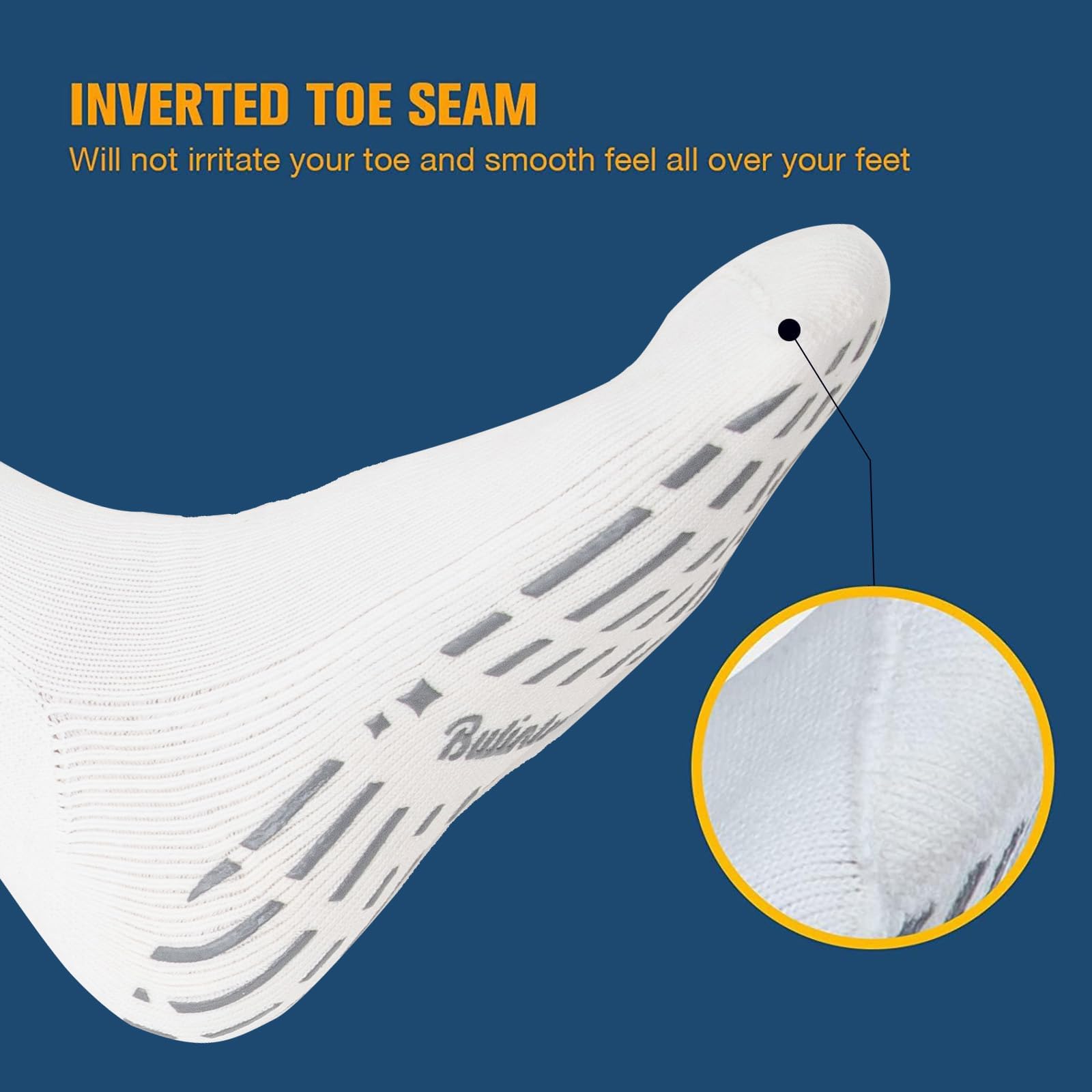 Bulinlulu bariatric diabetic socks in unisex fit for wide feet.