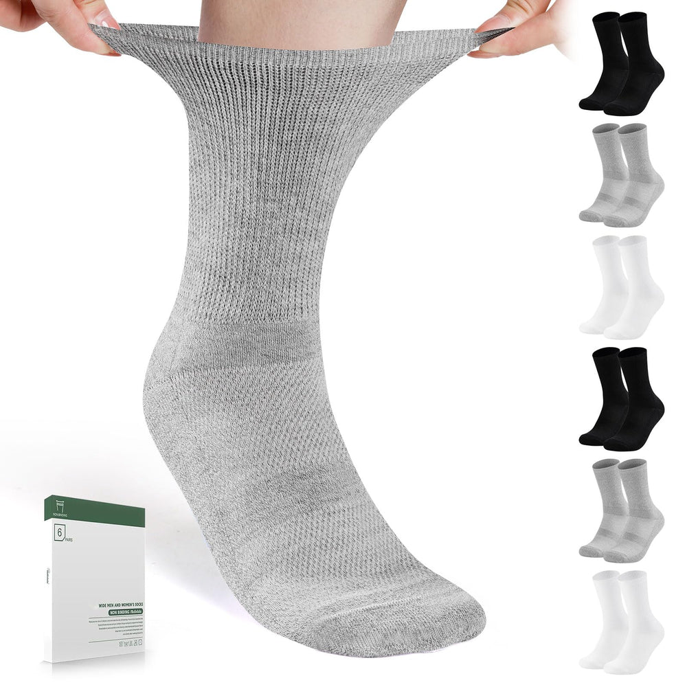 Bulinlulu diabetic socks with ankle-unstraint design for all-day comfort