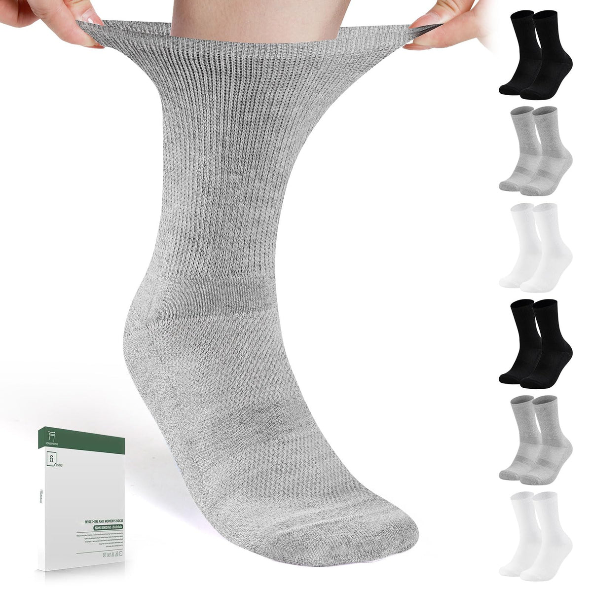 Bulinlulu diabetic socks with ankle-unstraint design for all-day comfort