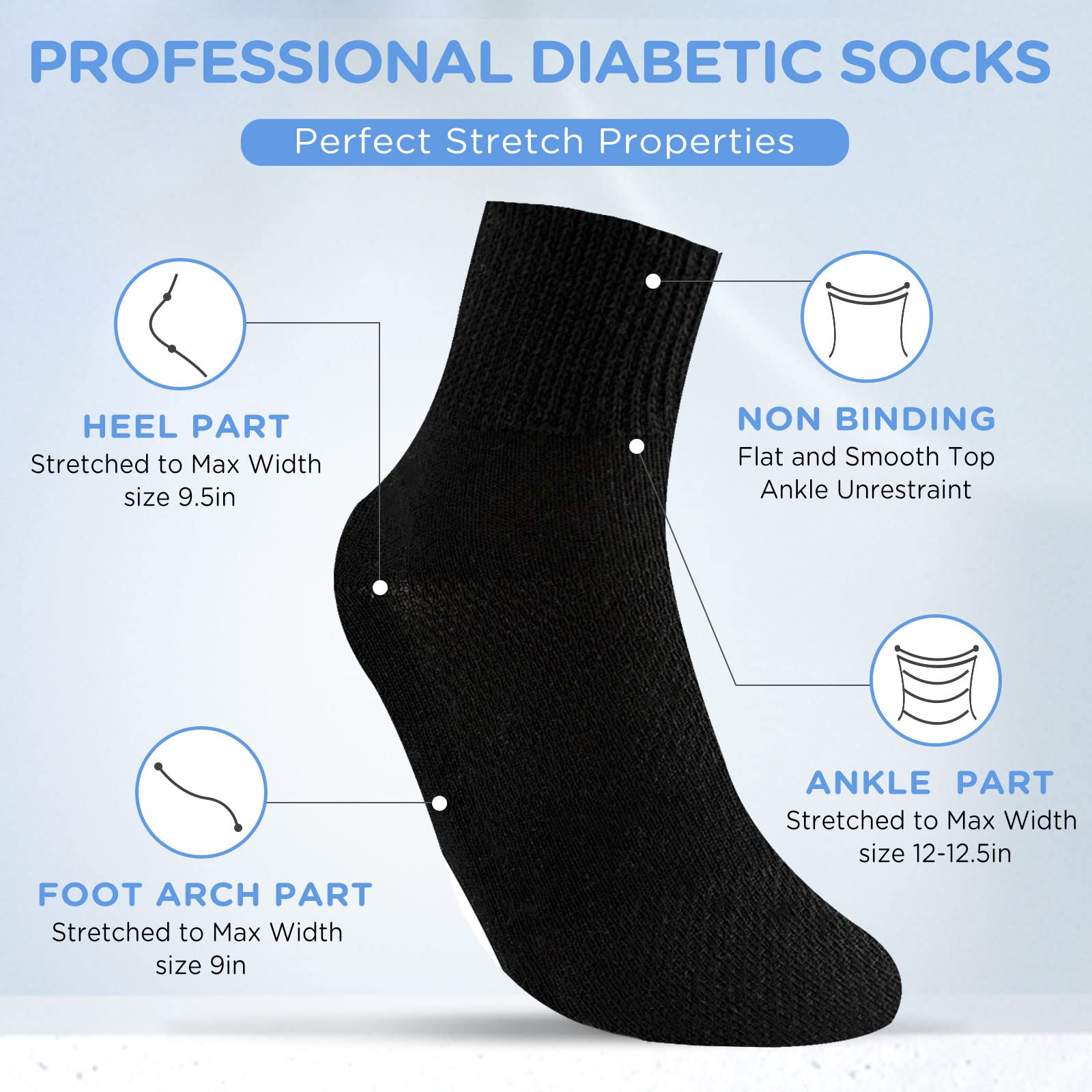 Bulinlulu breathable-blend socks keep feet dry and comfortable.