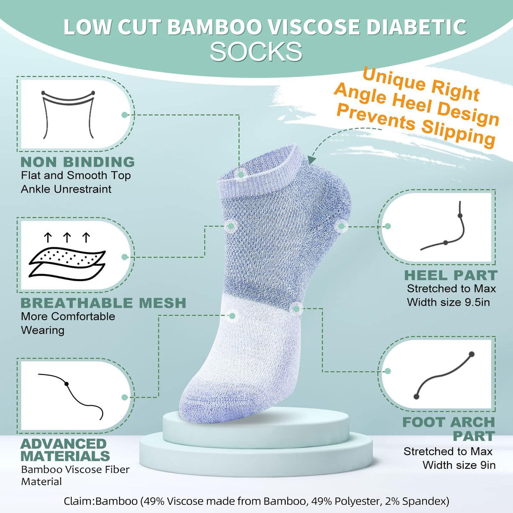 Bulinlulu diabetic socks breathable mesh for cool, airy feet.