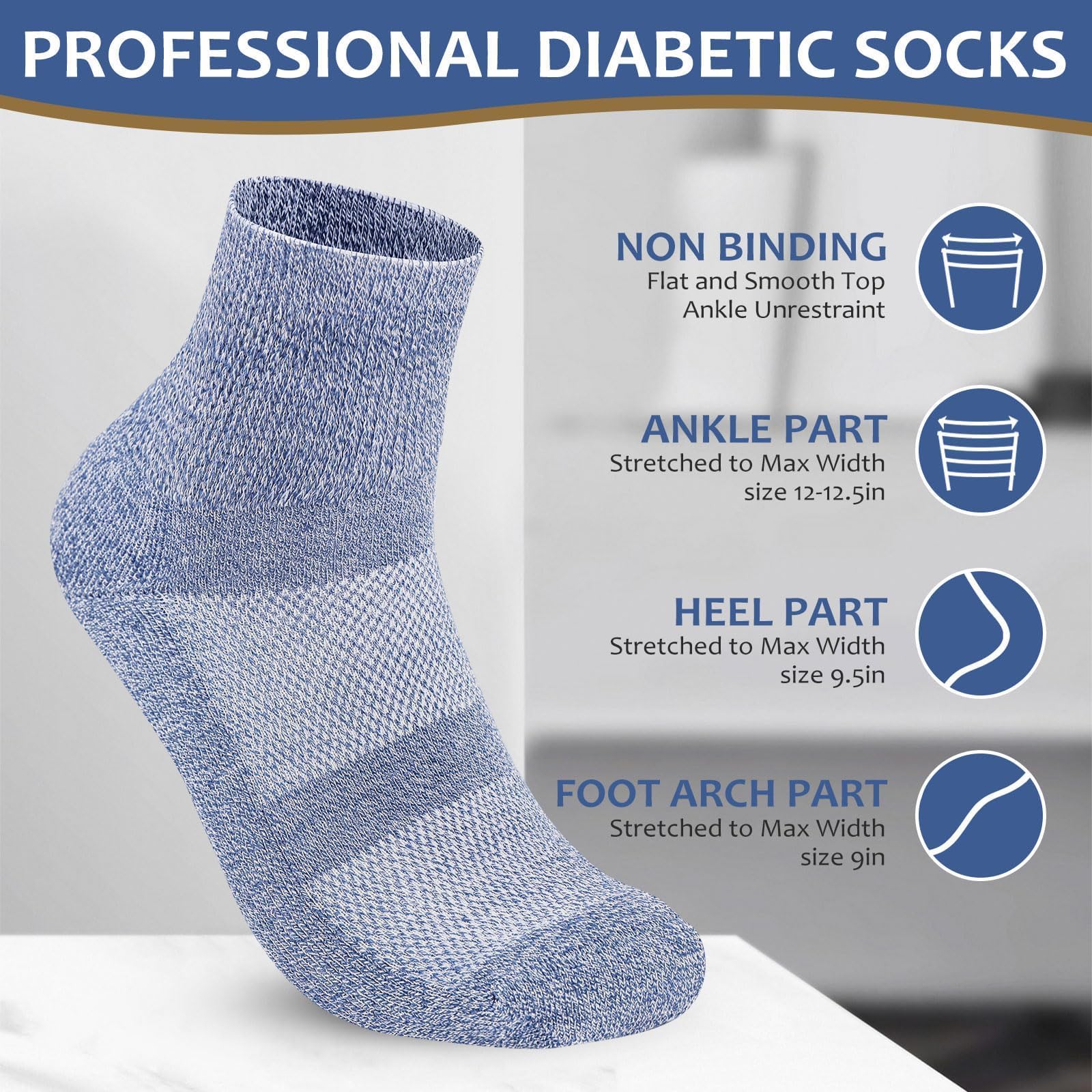 Bulinlulu diabetic socks in bright colors for style and comfort.