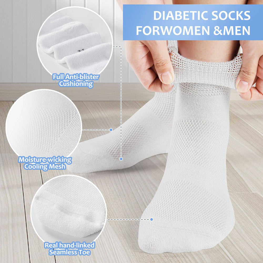 Bulinlulu diabetic socks available in multiple colors for daily outfits.