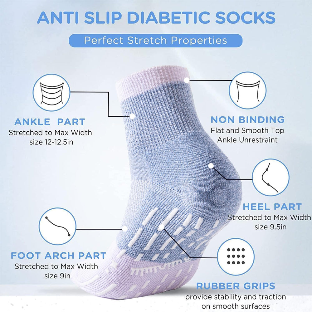 Bulinlulu socks grip bottom demonstrates slip resistance for safe standing