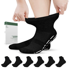 Bulinlulu diabetic socks with grippers showing grip soles for safer steps at home