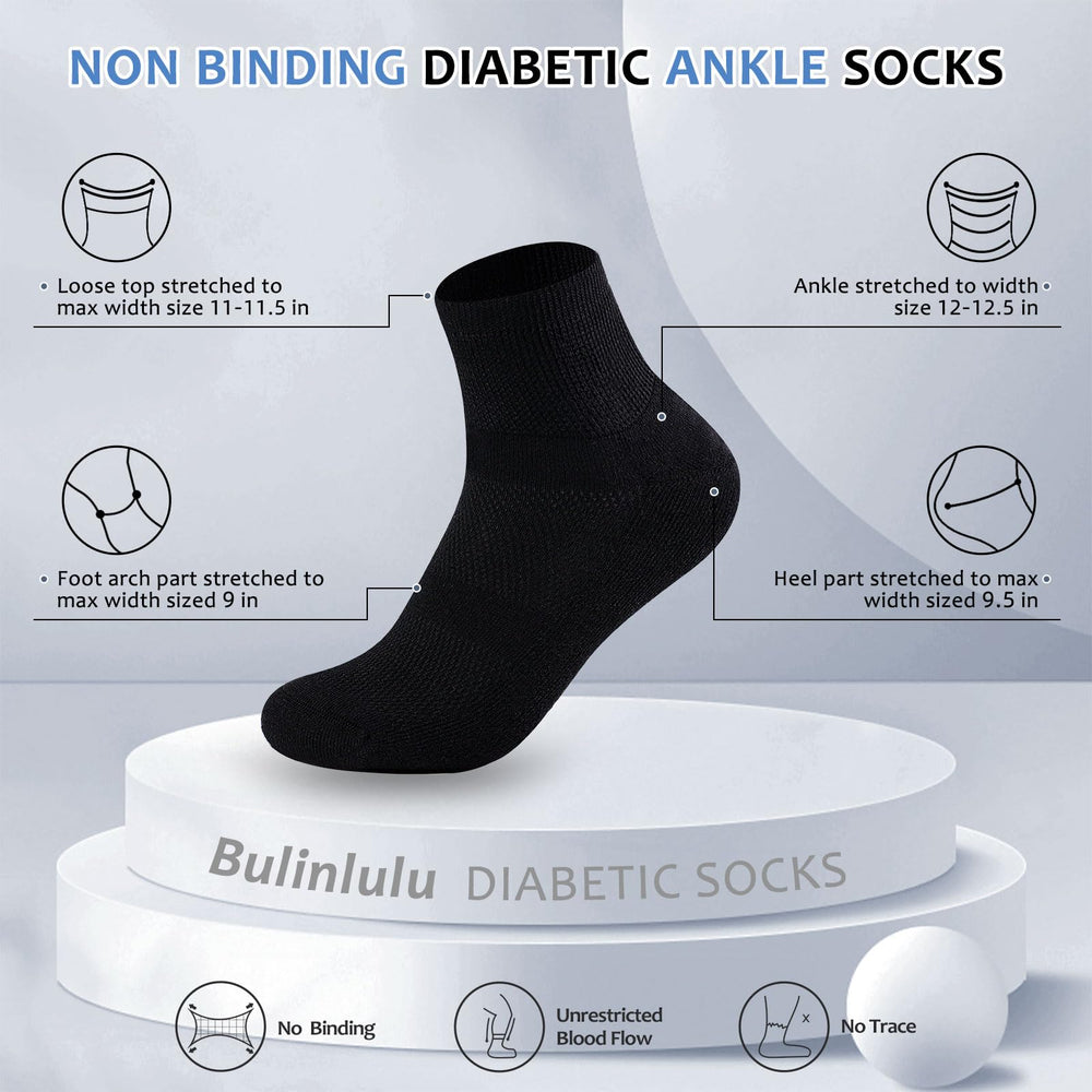 Bulinlulu diabetic socks hand-linked seamless toe for irritation-free wear.