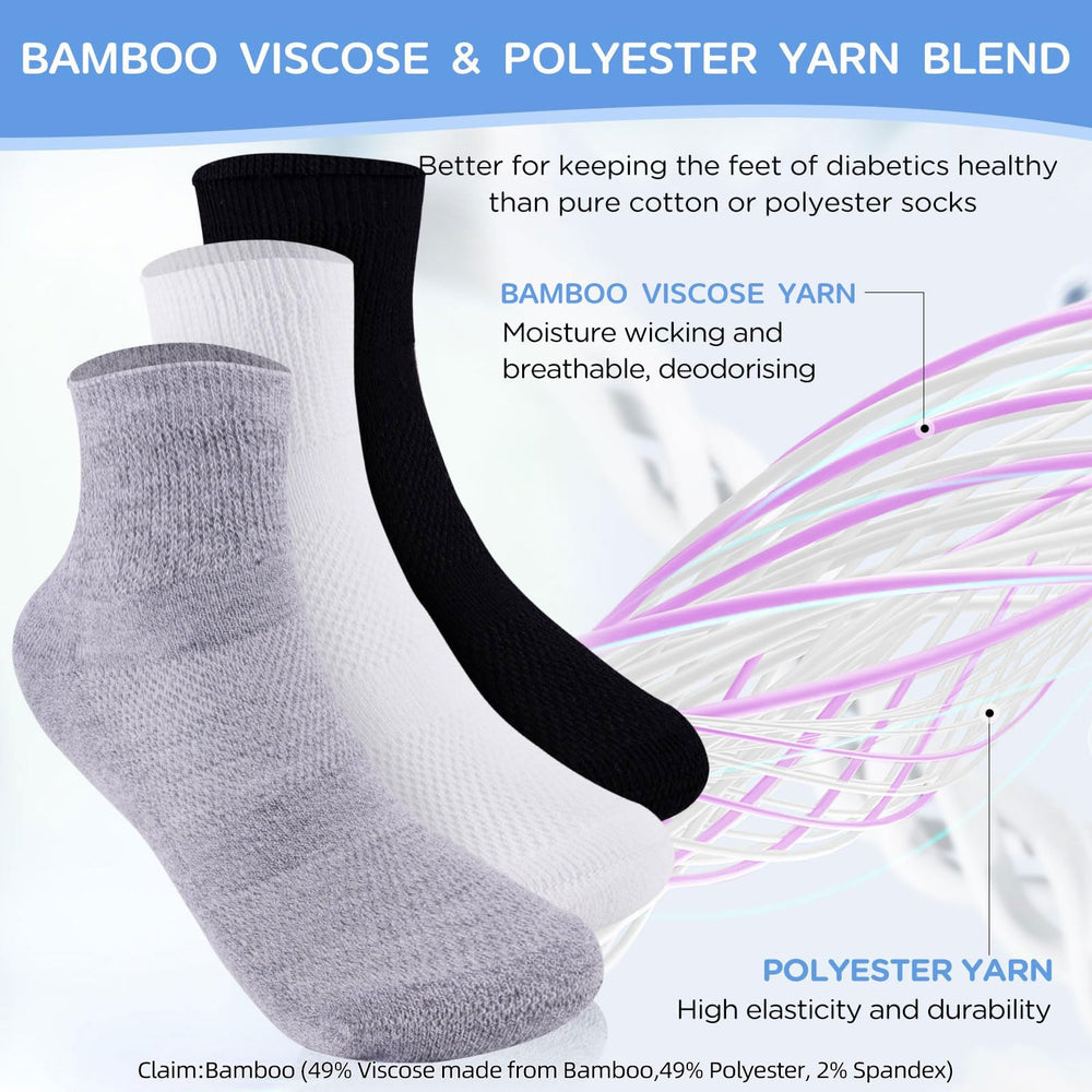 Bulinlulu diabetic socks multi-size for easy pull-on comfort.