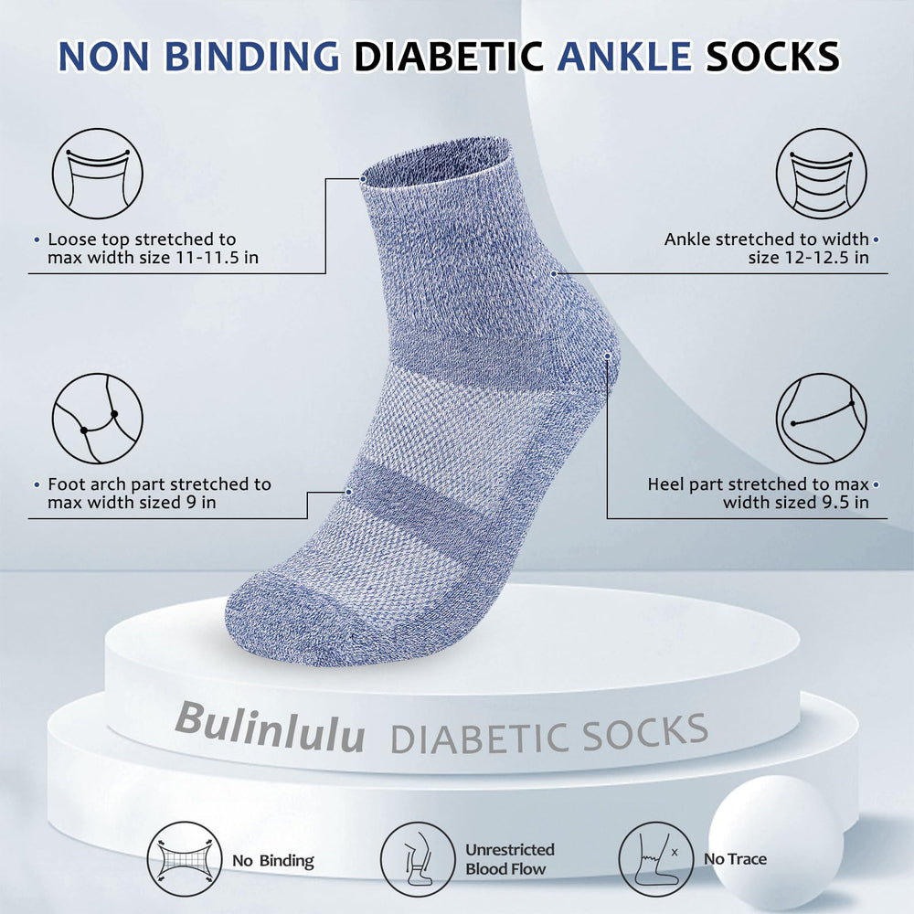 Close-up of the stay-up top showing secure, gentle ankle support from Bulinlulu.