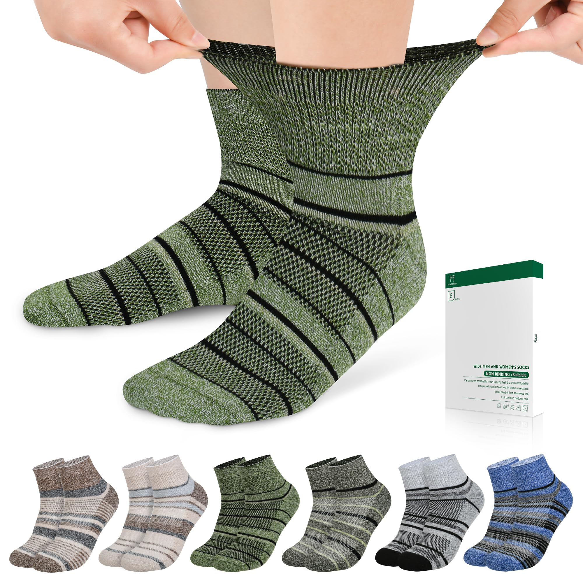 Bulinlulu diabetic socks non-binding top for steady comfort all day