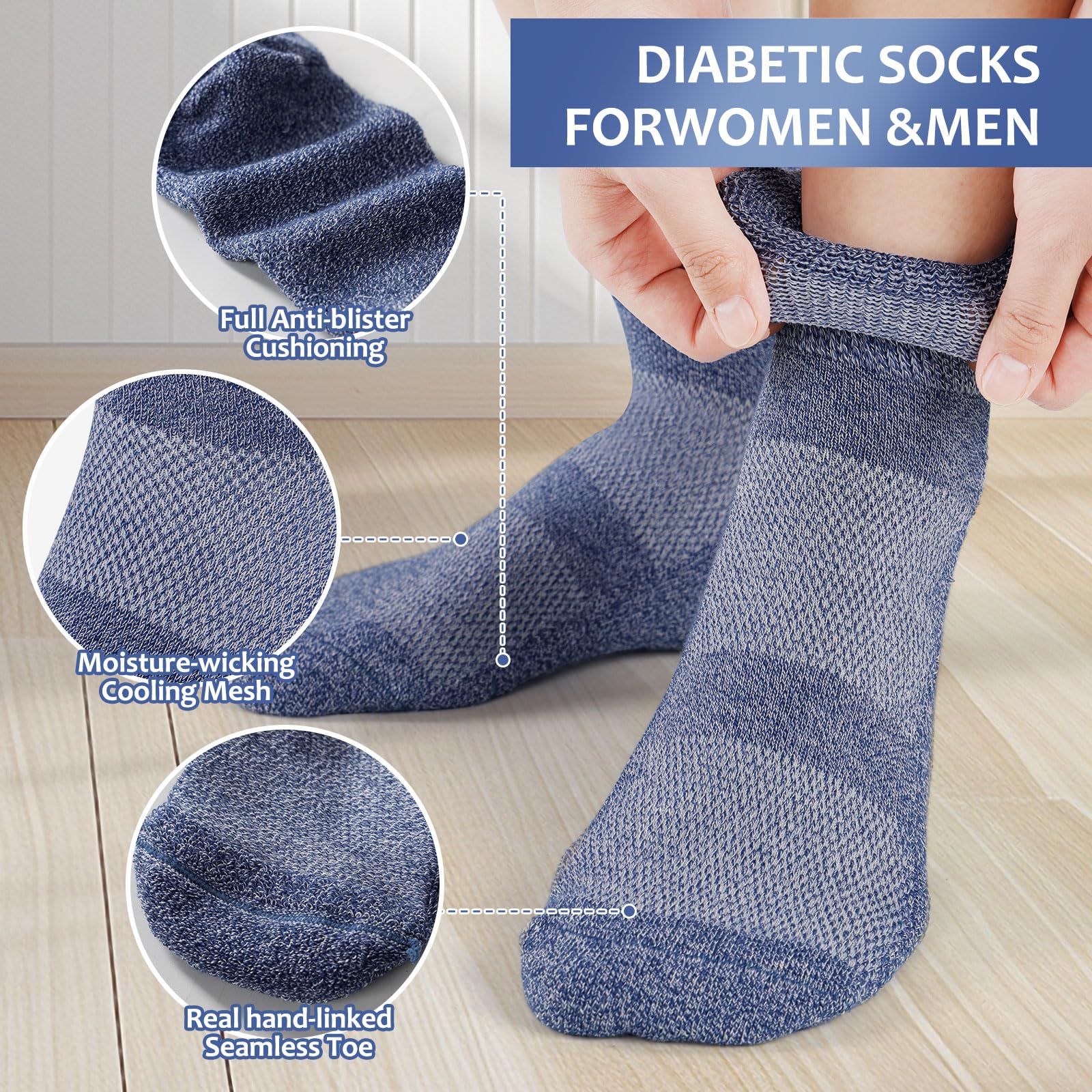Bulinlulu seamless toe detail provides extra comfort for sensitive feet.