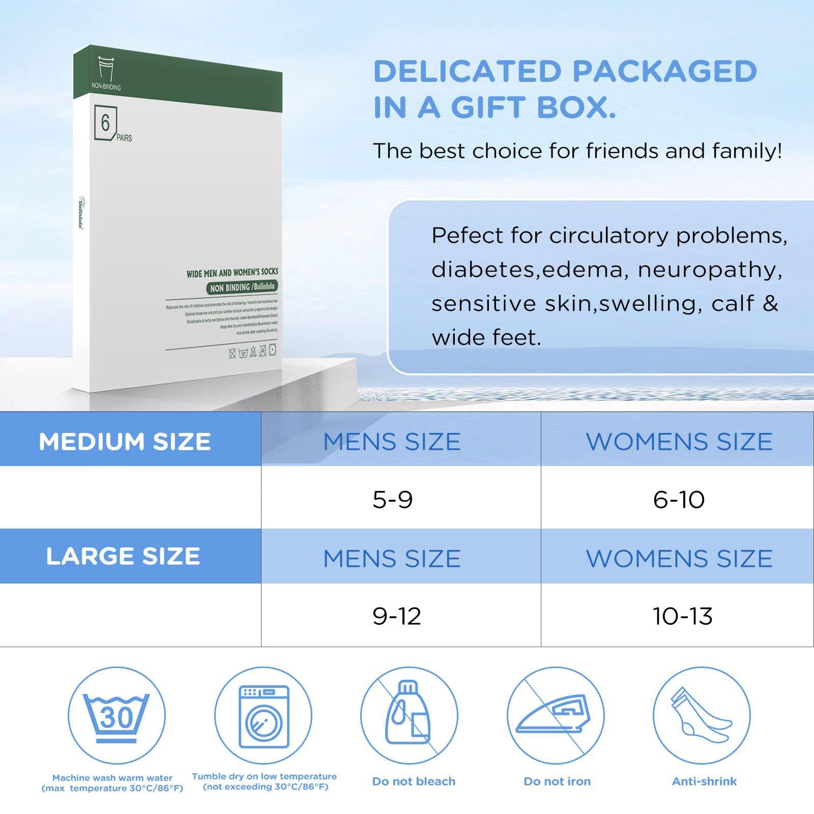 Seamless toe minimizes irritation for sensitive feet during long hours.