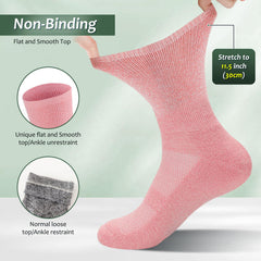 Bulinlulu seamless-toe diabetic socks minimize friction for all-day comfort.