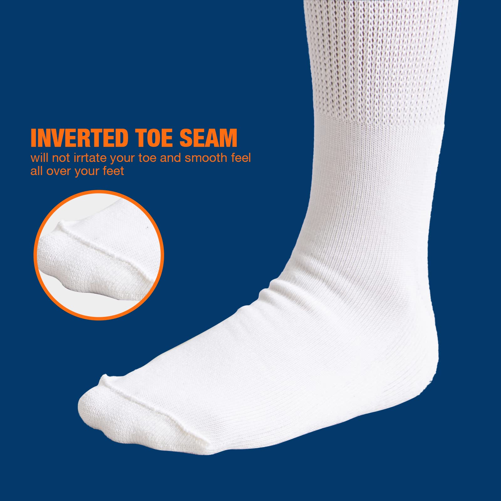 Bulinlulu extra wide socks with anti-slip cuff to prevent slipping.