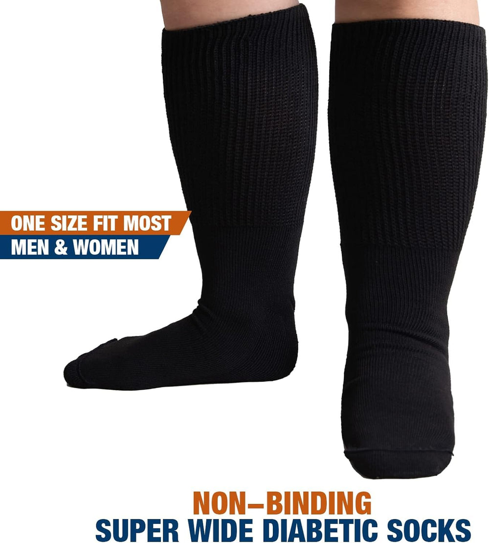 Bulinlulu extra width socks one-size-unisex fit for men and women