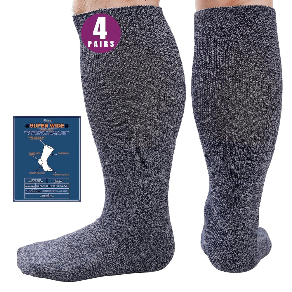 Bulinlulu extra width socks with top stretch for swollen feet