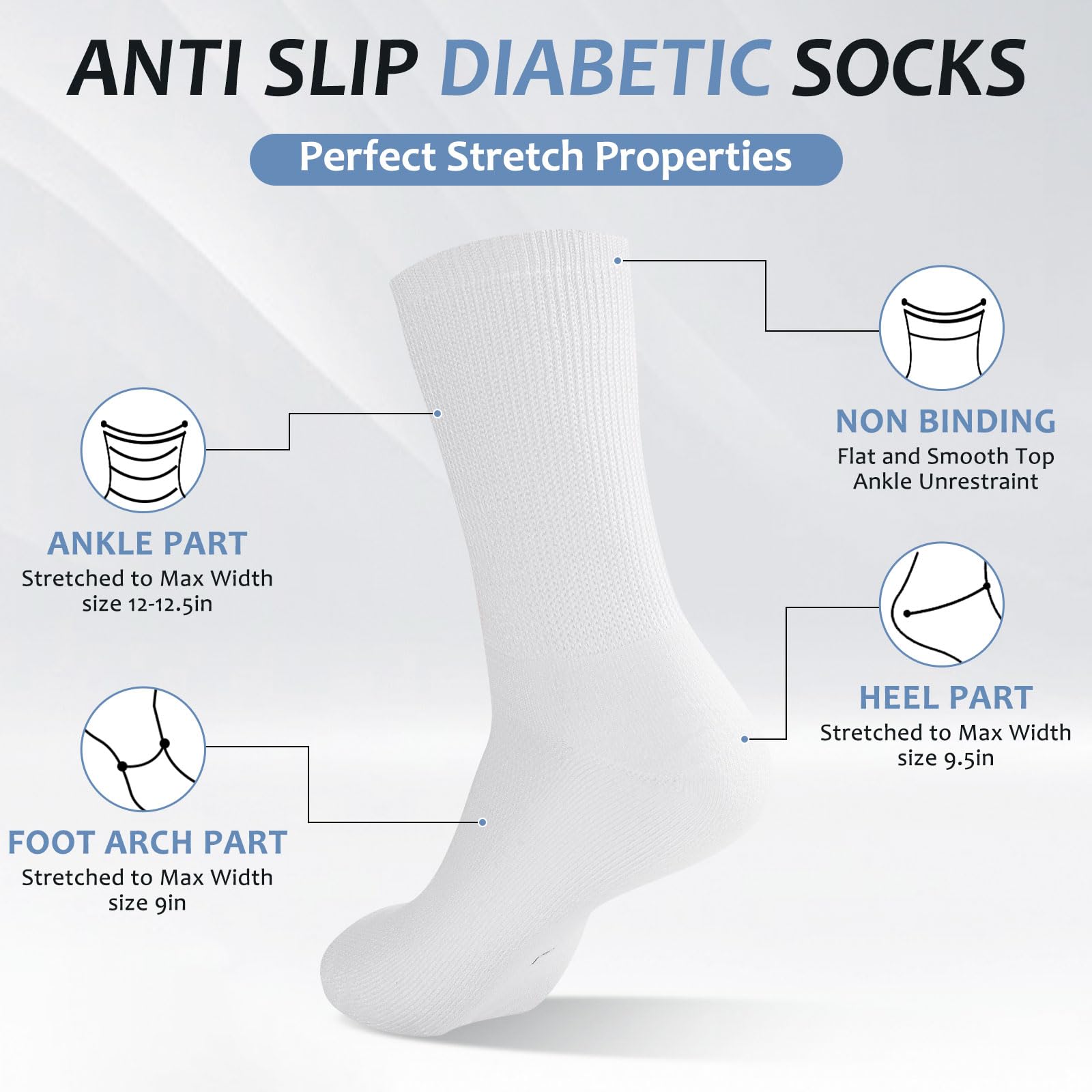Bulinlulu loose-fit diabetic socks designed for unrestricted movement
