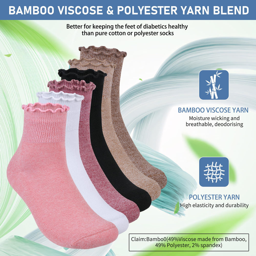 Bulinlulu lace cuff provides a gentle stay-up fit.