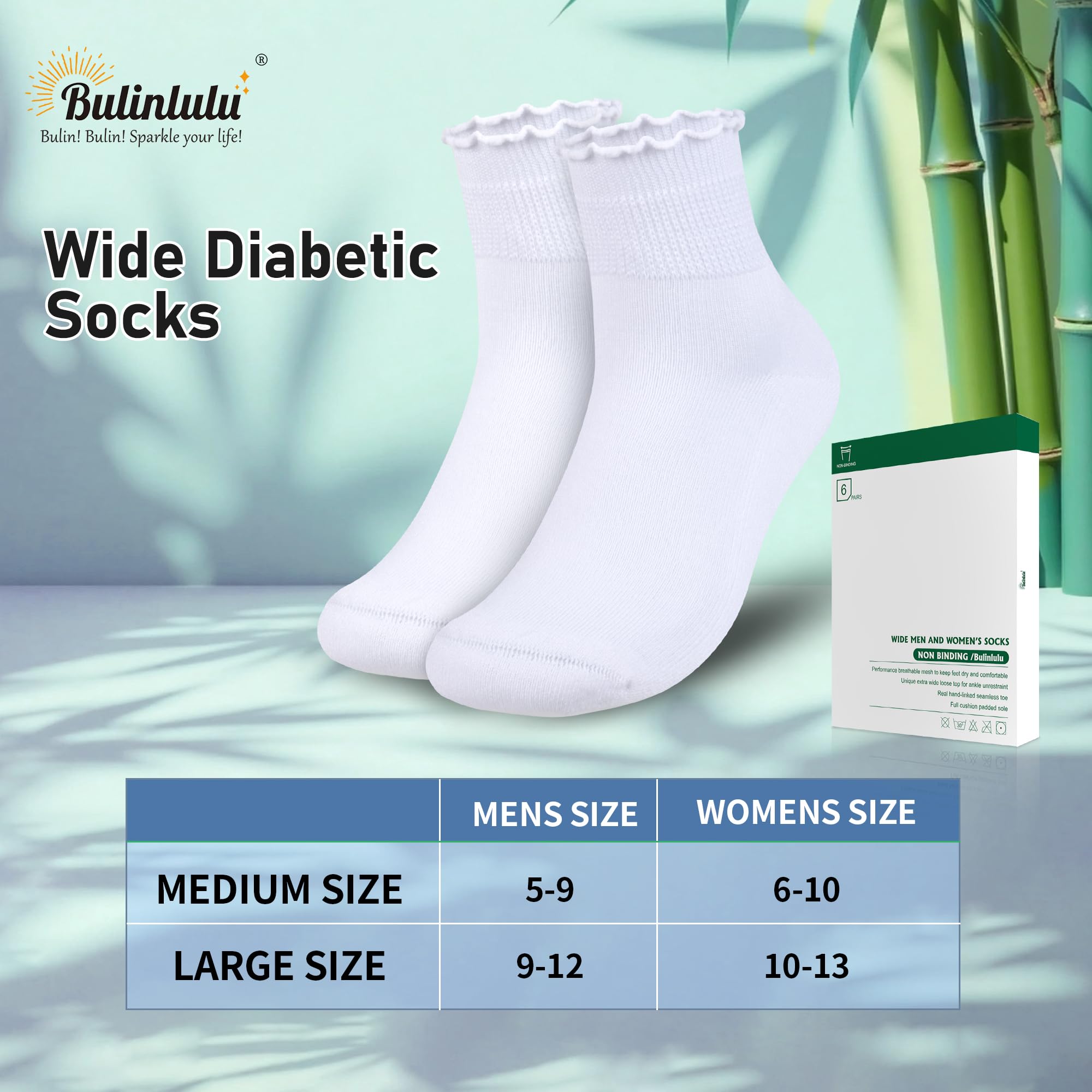 Bulinlulu non-binding top reduces marks while keeping feet comfy.