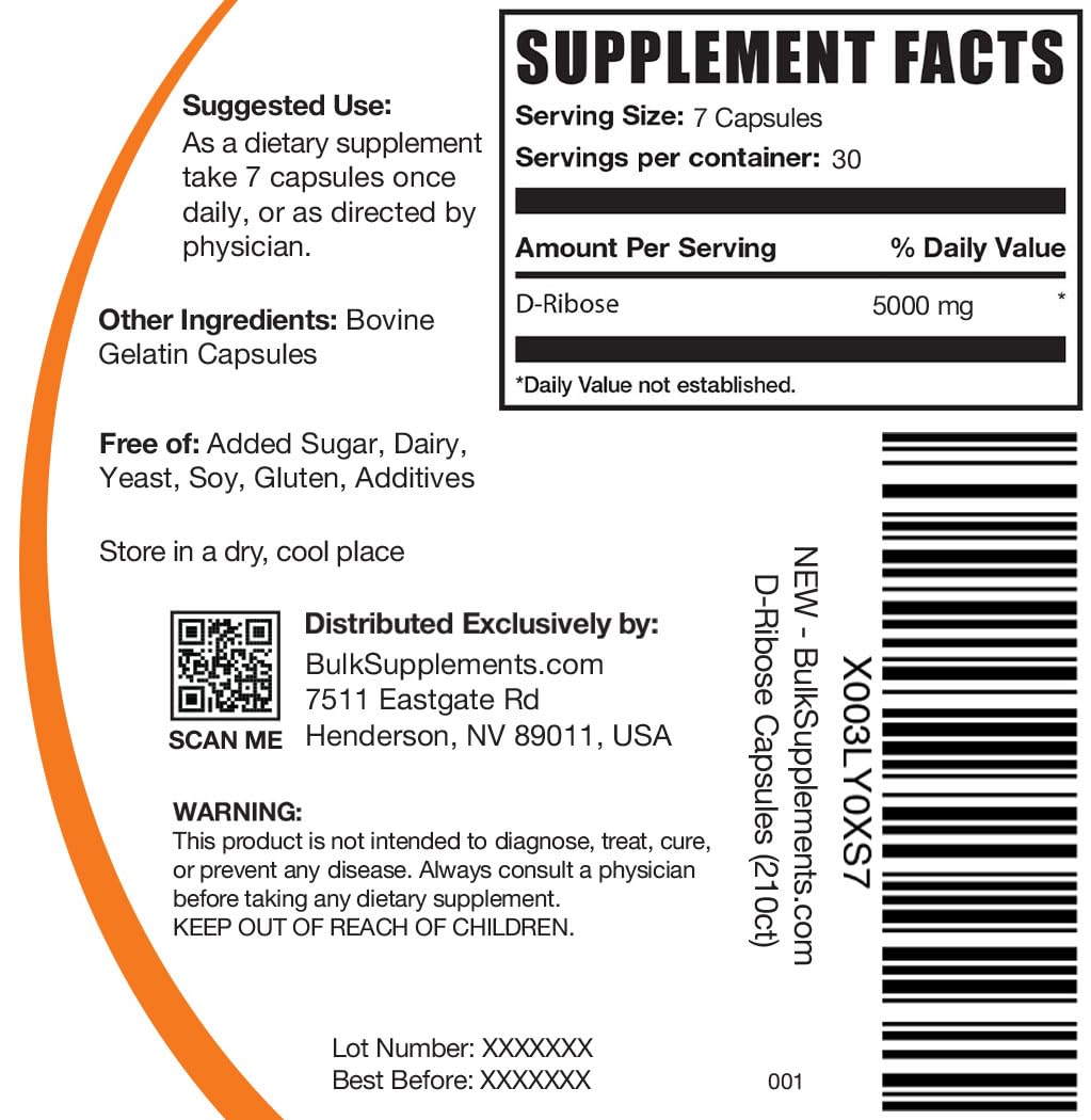 Serving-size capsules highlight 5,000 mg dose for daily energy planning.