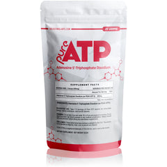 BulkStimulants Pure ATP powder in a tub supports endurance and strength during workouts.